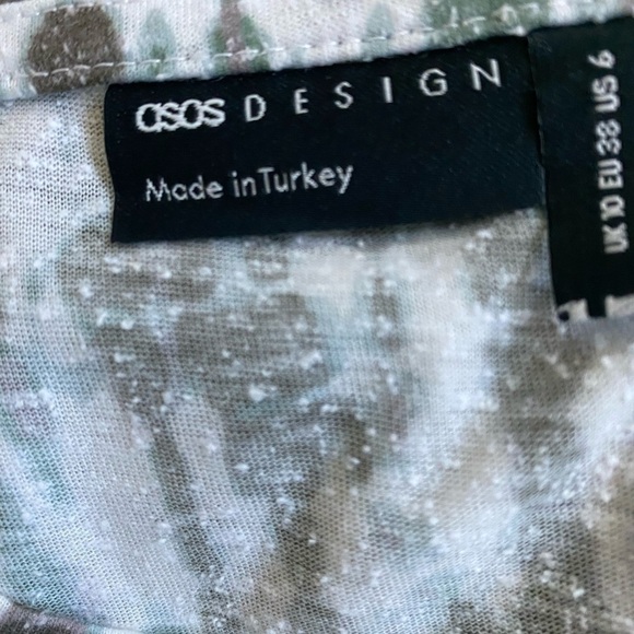 Cover Up Beach/Pool Dress Size 6 By Asos Design Adjustable Sleeves W/ Ties EUC - Picture 7 of 7